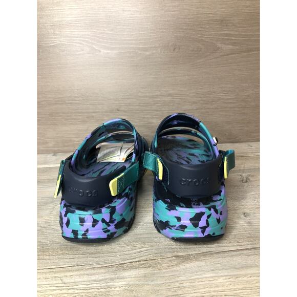 Crocs All Terrain Marbled Sandal Mens Size 14 Purple Green Blue 207888-4HQ main image 6